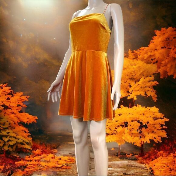 Urban Outfitters Velour Mini Dress M - Picture 12 of 12